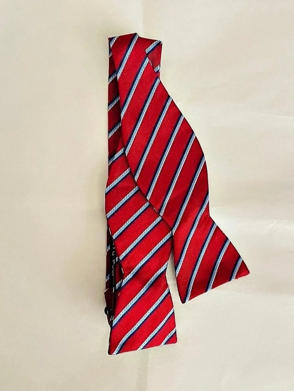 Lot of 3 Men's Silk Striped Adjustable Bow Ties- Jos A Bank-Cremieux & Unbranded